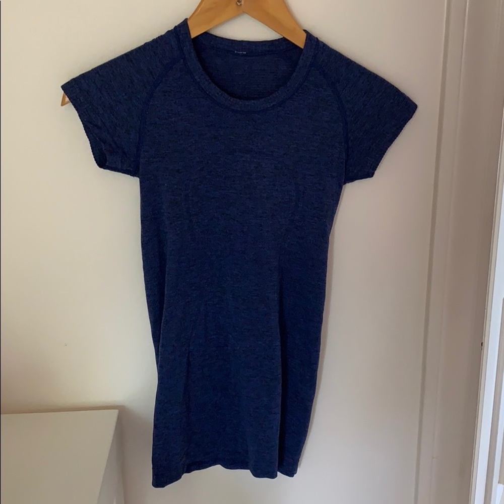 Blue Lululemon Swiftly Tech Short Sleeve Crew